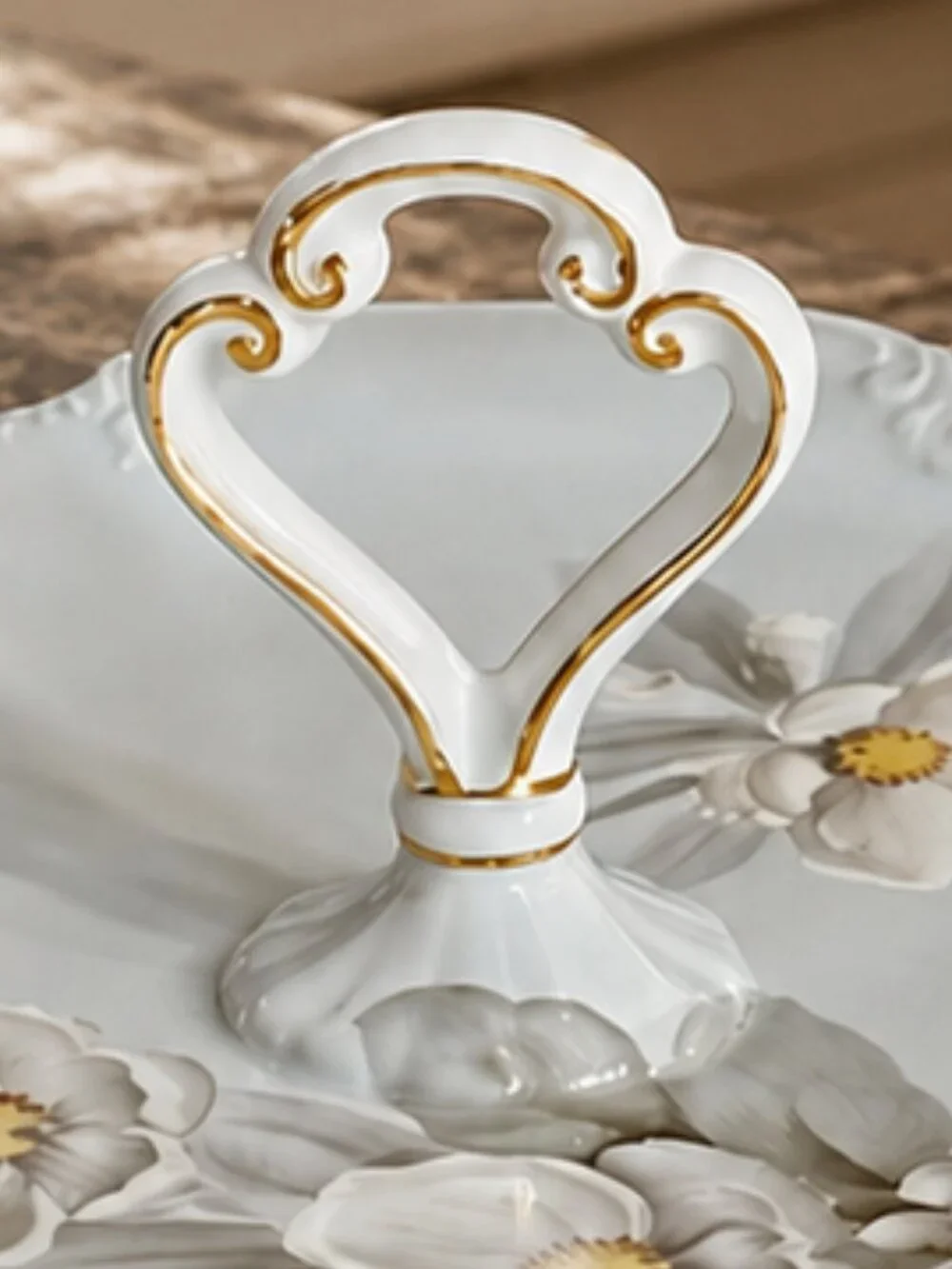 Vintage Noritake Cake Serving Plate Floral Transferware